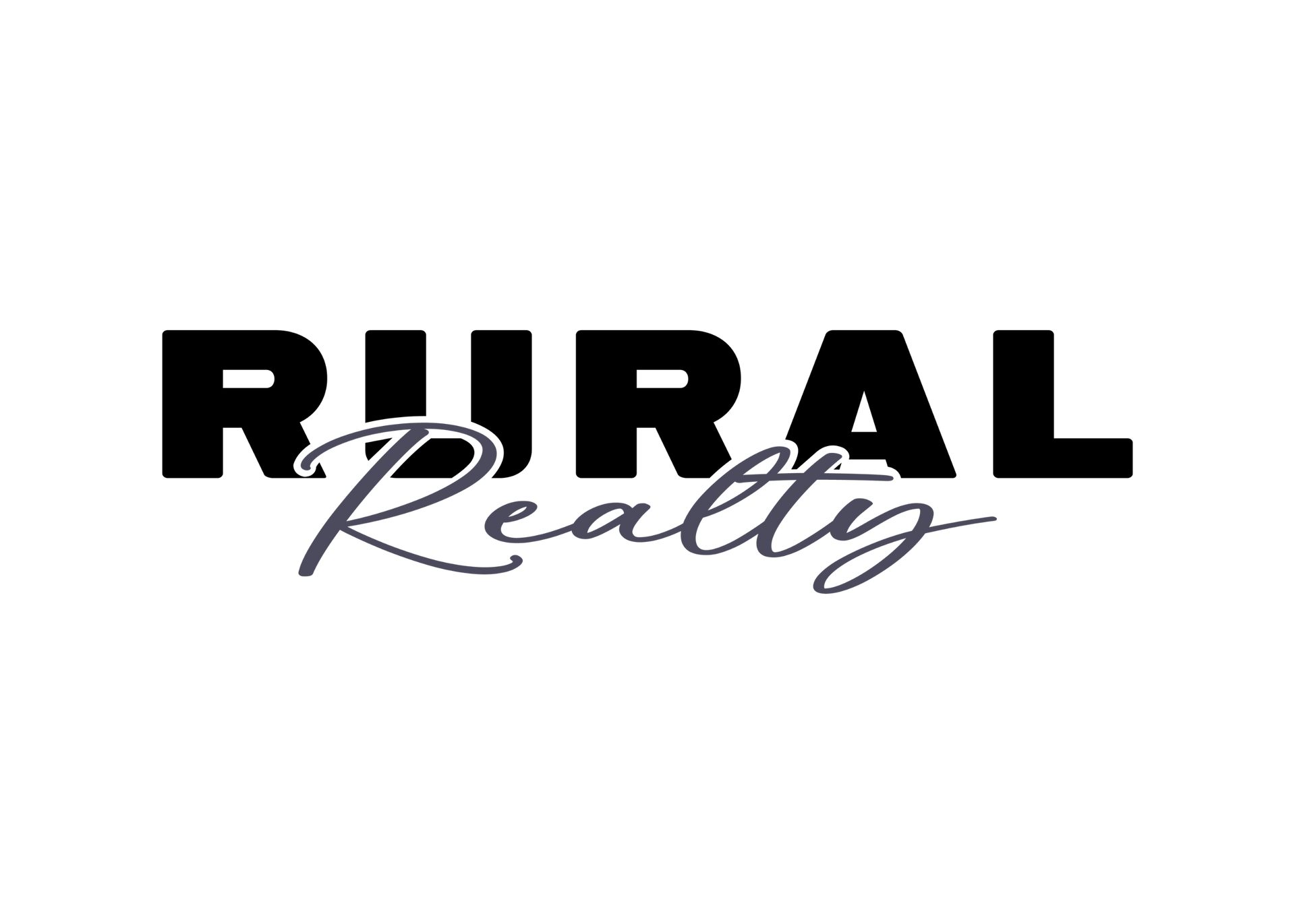 Logo for Rural Realty, featuring the word