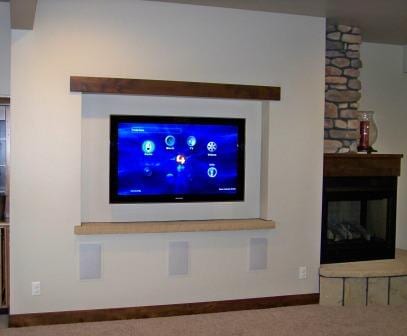 In wall flat panel — Home Theater Installation in Greeley, CO