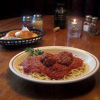 lunch spaghetti meatballs