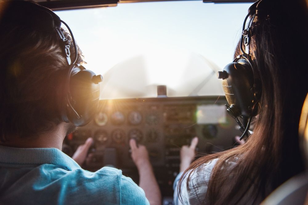 Learning to become a pilot after high school.