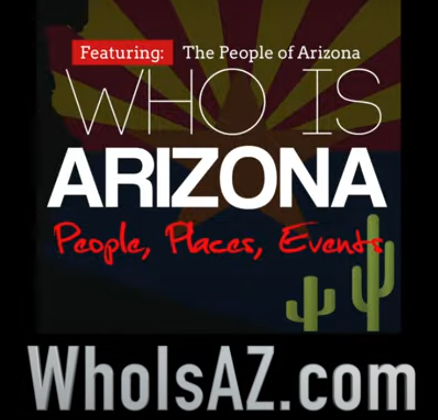 A poster for who is arizona featuring the people of arizona