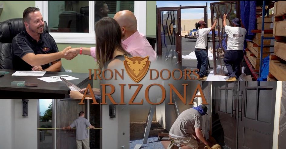 A man and a woman are shaking hands in an office in arizona.