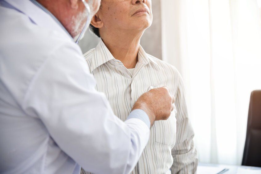 Doctor checking Shortness of breath on a Patient