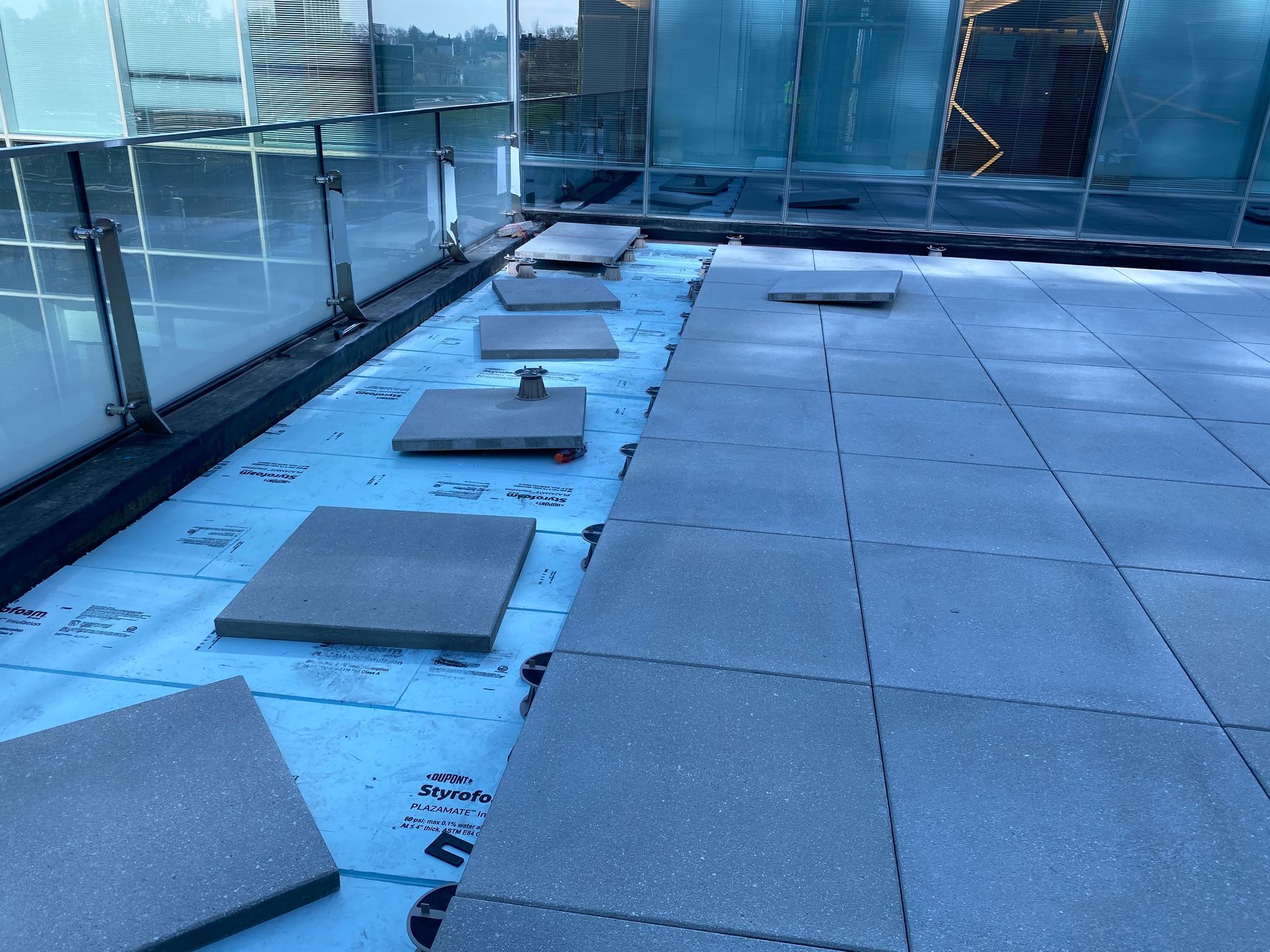 A roof with a lot of tiles on it