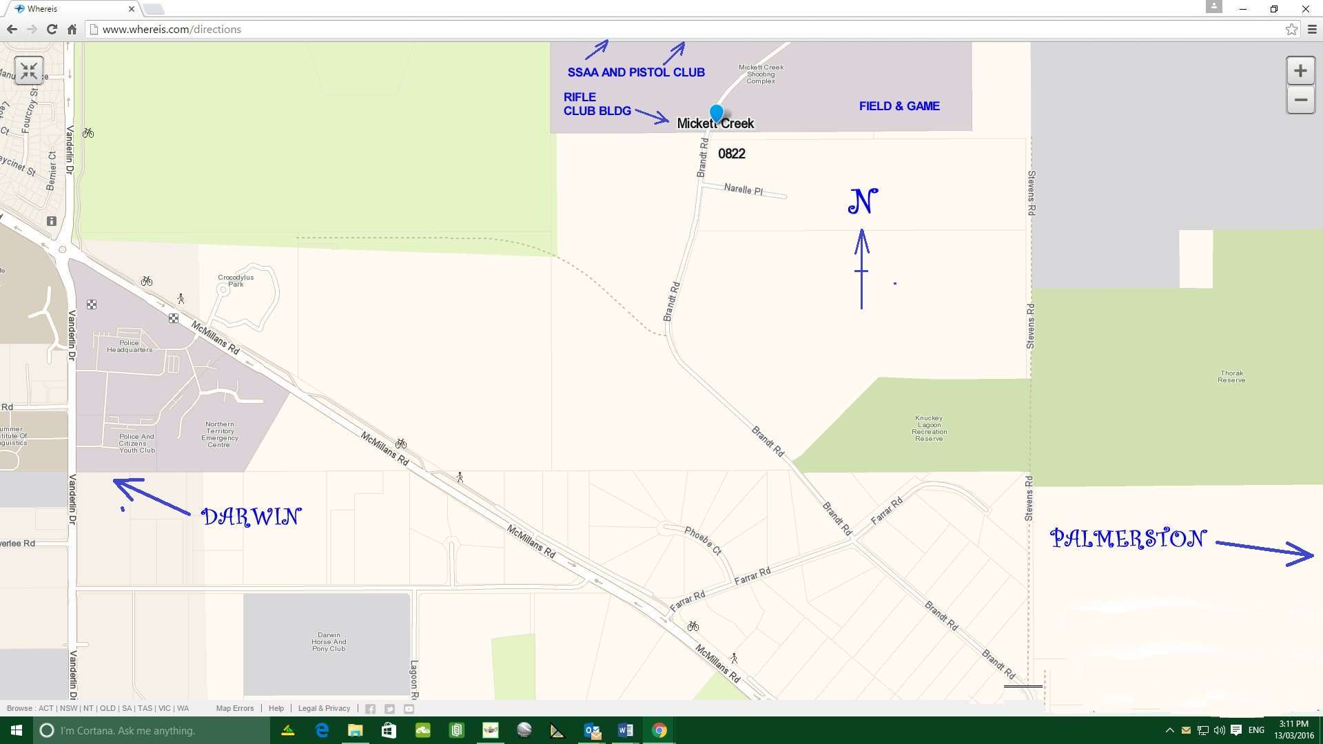 Locality Map Mickett Creek