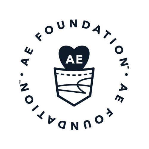 AE Foundation logo: Heart and initials in a pocket within a circle of text.