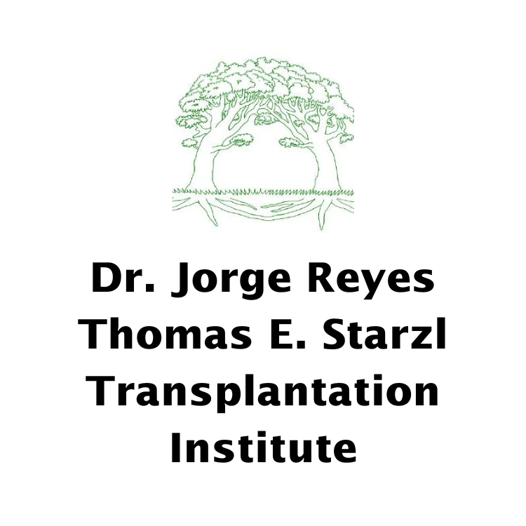 Logo for Dr. Jorge Reyes & Thomas E. Starzl Transplantation Institute, featuring a green tree with roots.