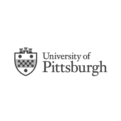 University of Pittsburgh logo: Shield with checkerboard pattern and three turrets,