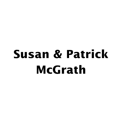 Susan & Patrick McGrath, names in black, centered on white background.