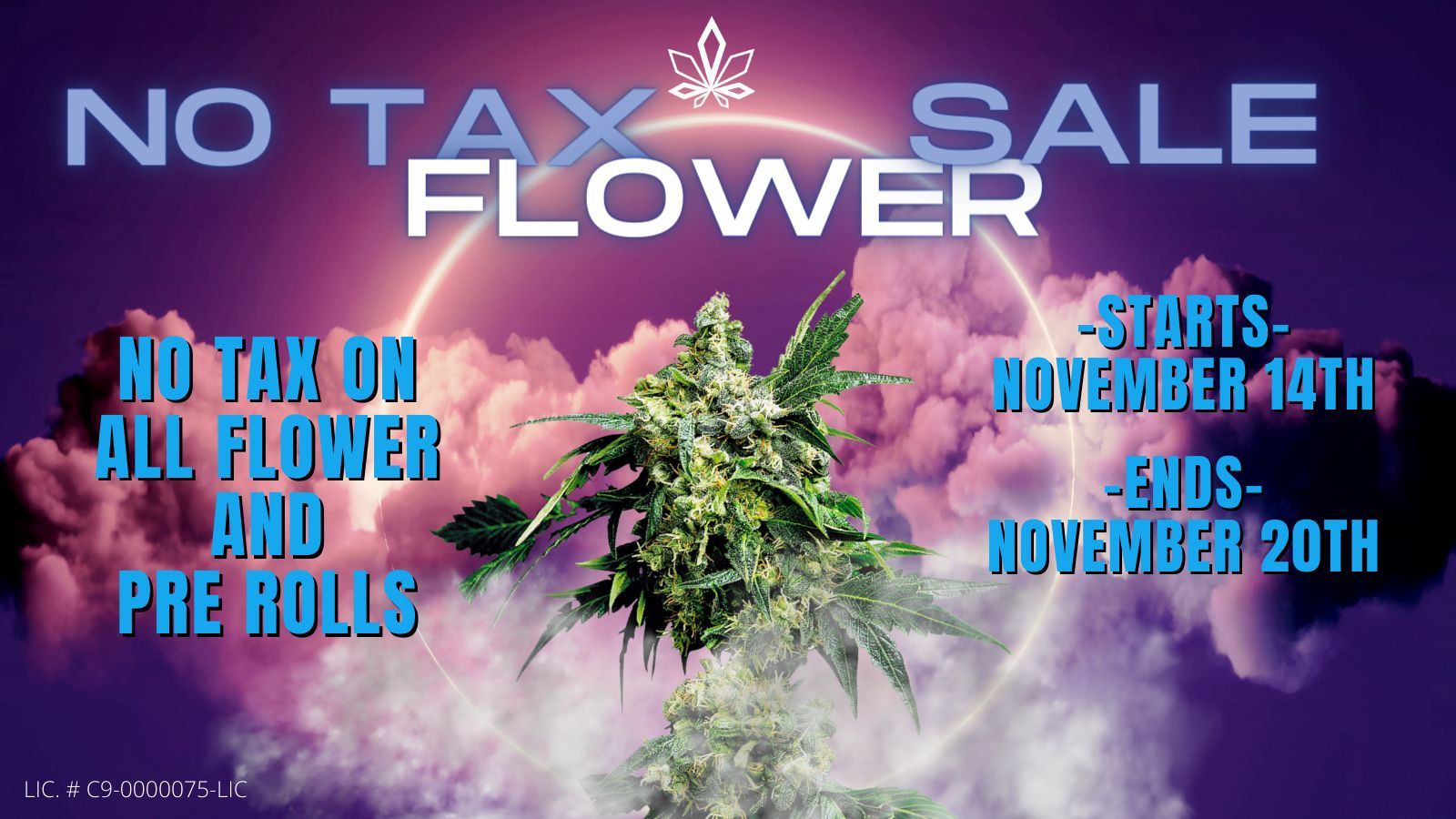 No Tax on ALL FLOWER Sale