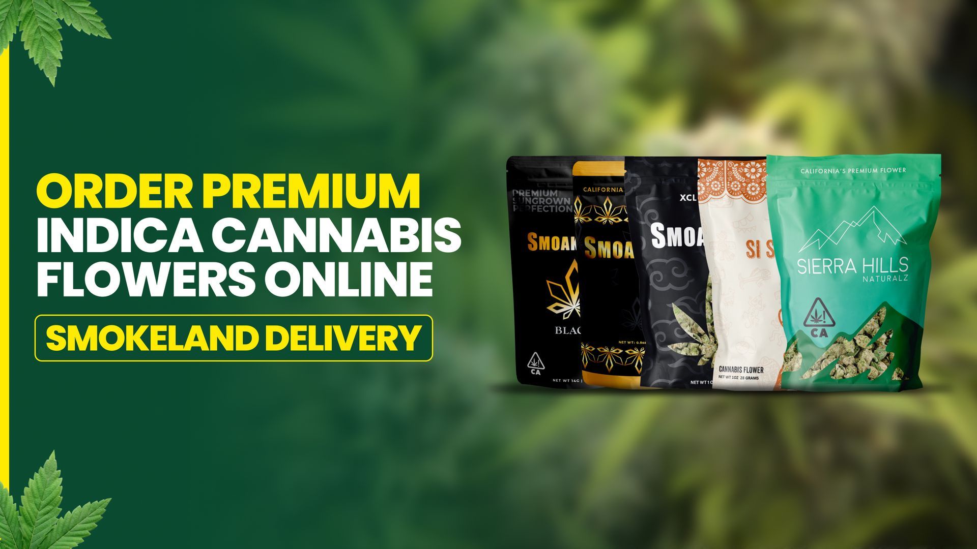 Order Premium Indica Cannabis Flowers Online | Smoakland Delivery