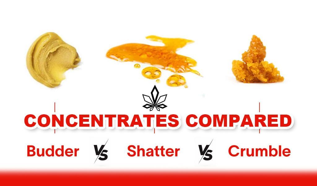 Concentrates Compared: Budder vs Shatter vs Crumble