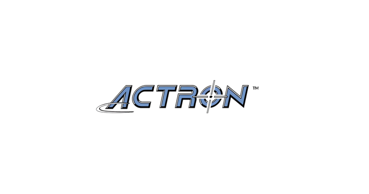 Actron logo with blue text and target symbol.