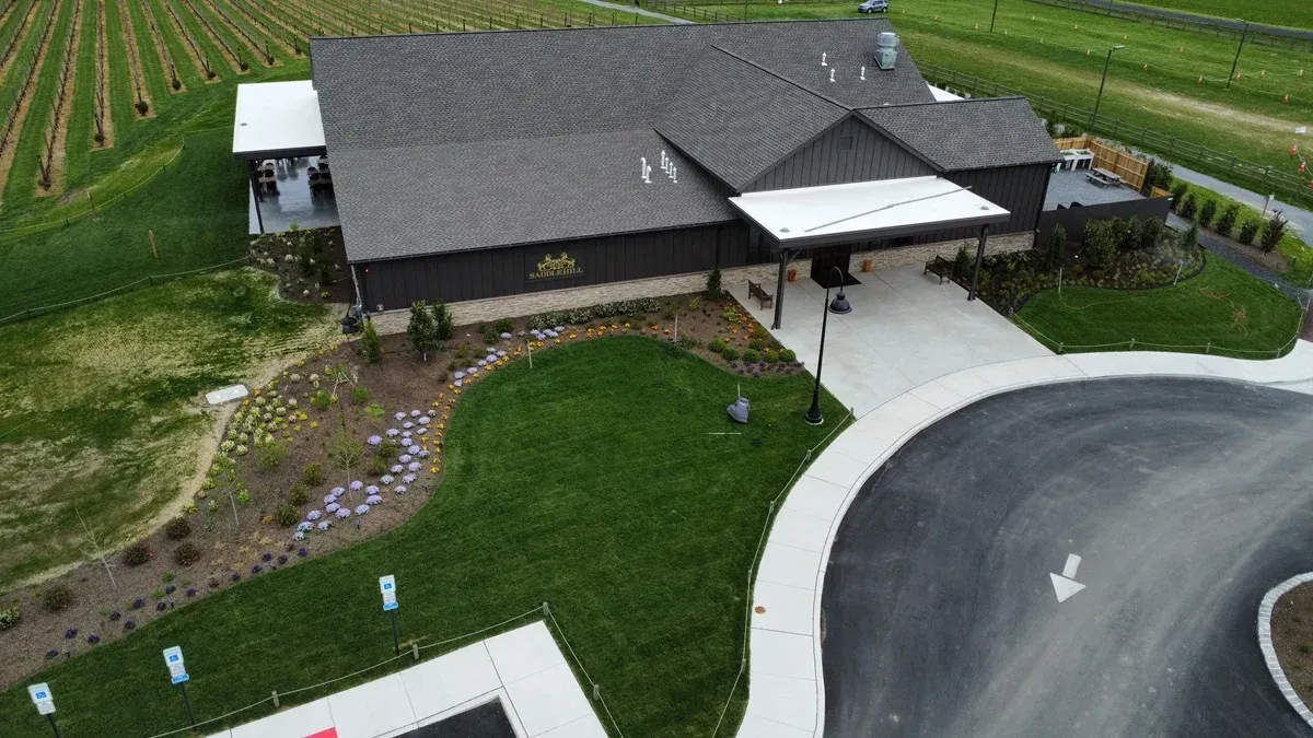 aerial+view+of+entrance+of+the+tasting+room+at+saddlehill+winery+after+paving