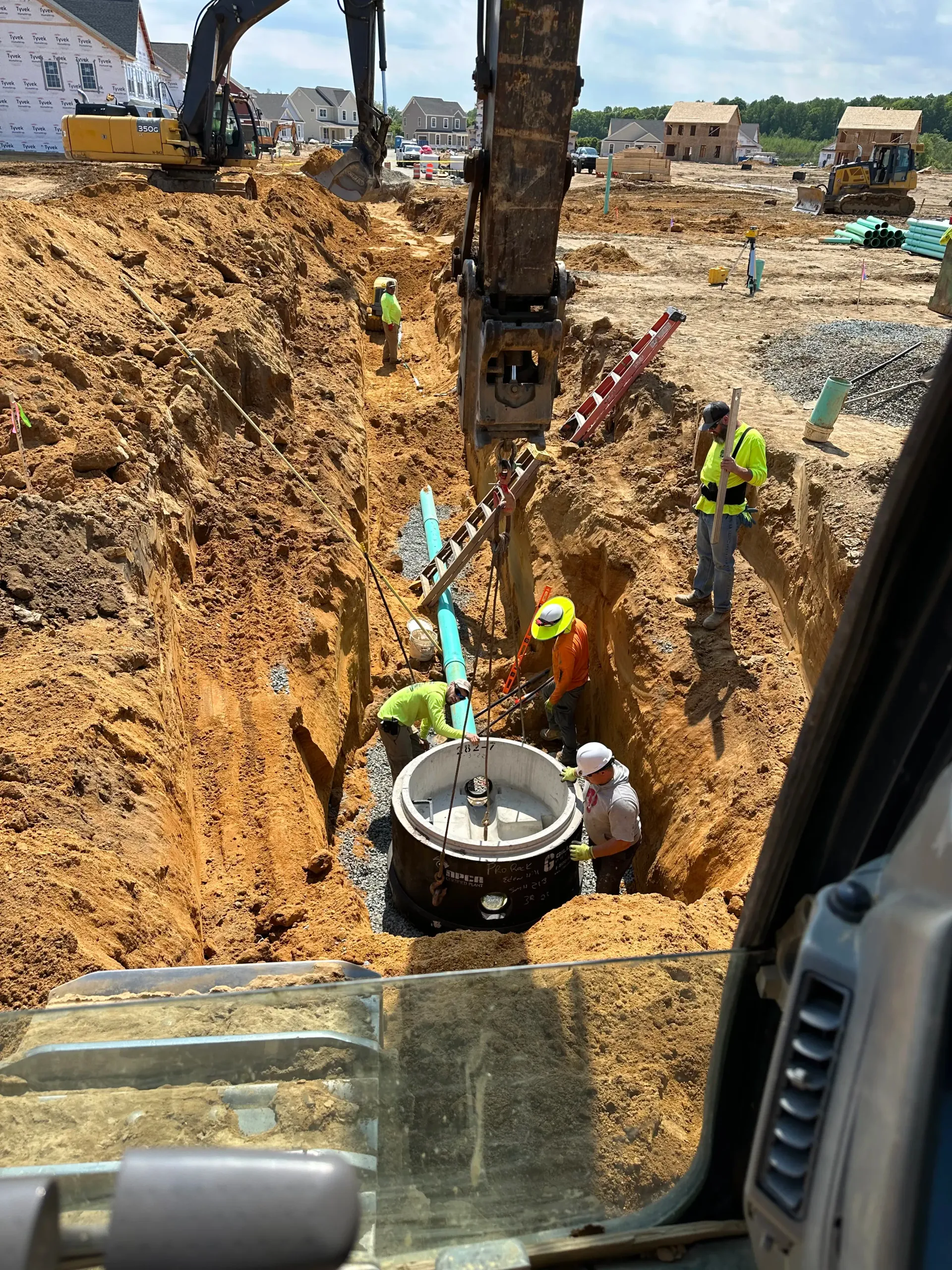 sewer+line+installation+at+Eden+Hill+Farm+Housing+Development