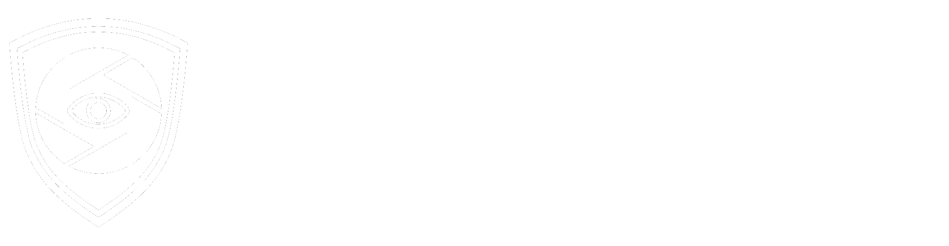 A black and white logo with a camera lens and an eye on it.