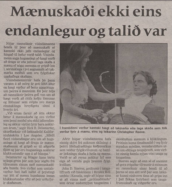 Mænuskaði ekki eins endanlegur og talið var