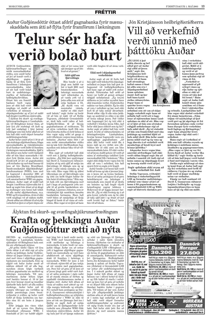 Telur sér hafa verið bolað burt