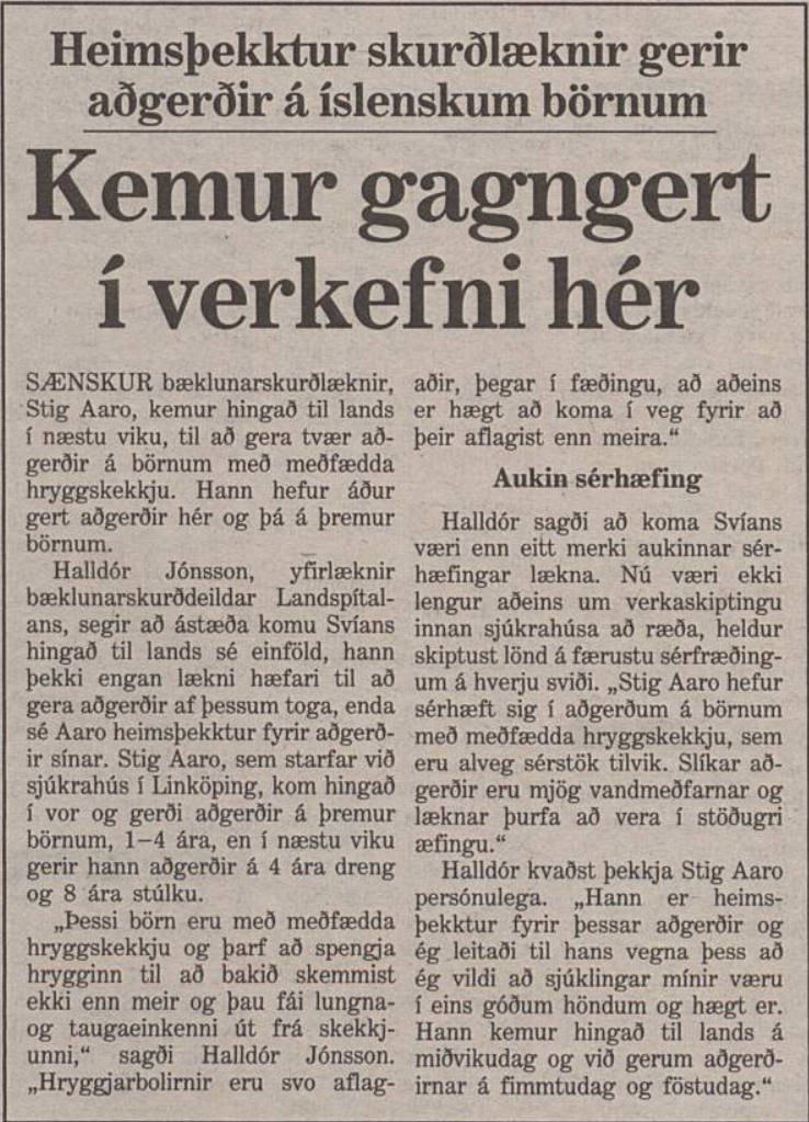Kemur gagn­gert í ver­kefni hér