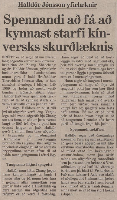 Spennandi að fá að kynnast starfi kínversks skurðlæknis