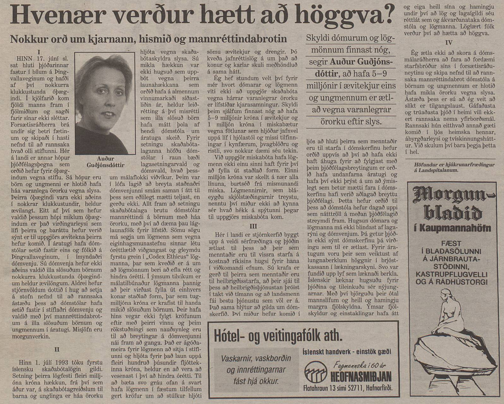 Hvenær verður hætt að höggva?