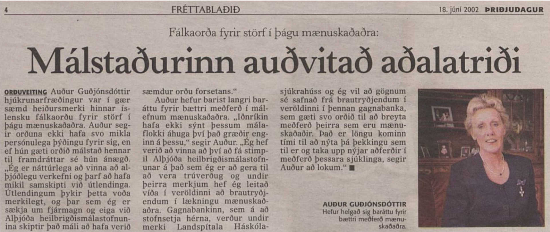 Málstaðurinn auðvitað aðalatriði