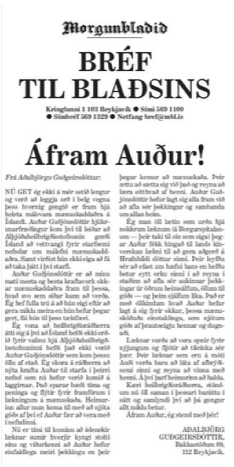 Áfram Auður!