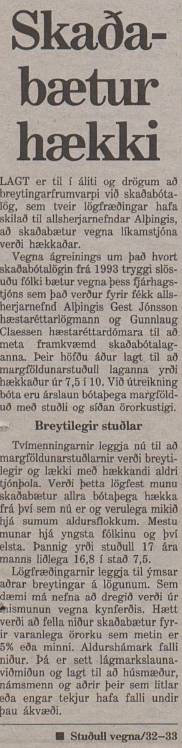 Skaðabætur hækki