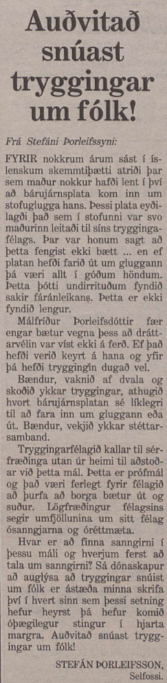 Auðvitað snúast tryggingar um fólk!