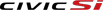 Logotipo CivicSi com texto preto e detalhes em vermelho sobre fundo branco.