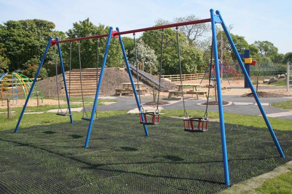 Playground Swing with Rubber Seats