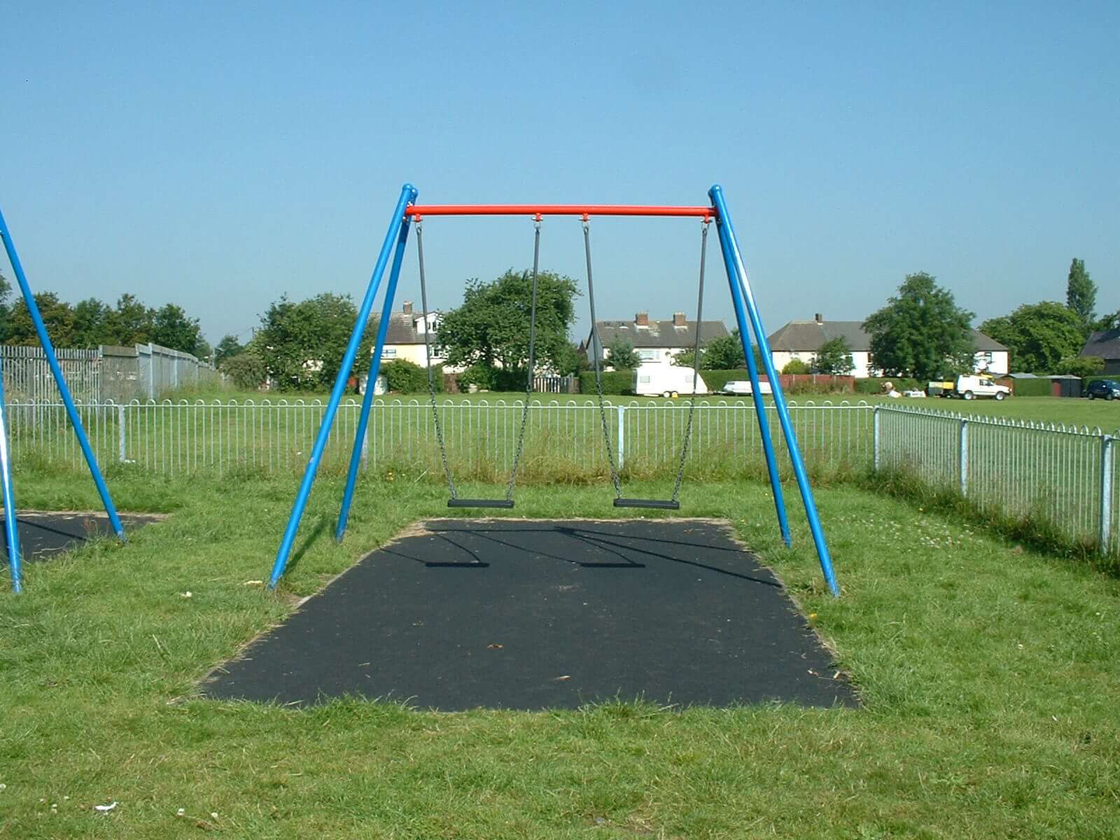 Playground Swing on Rubber Matting