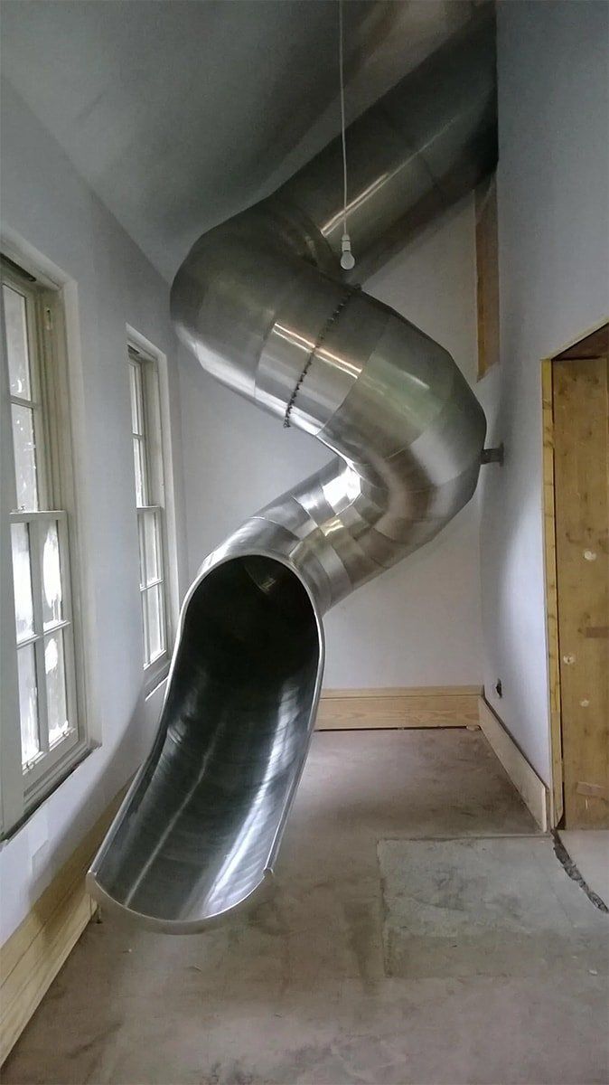 4m stainless steel spiral slide