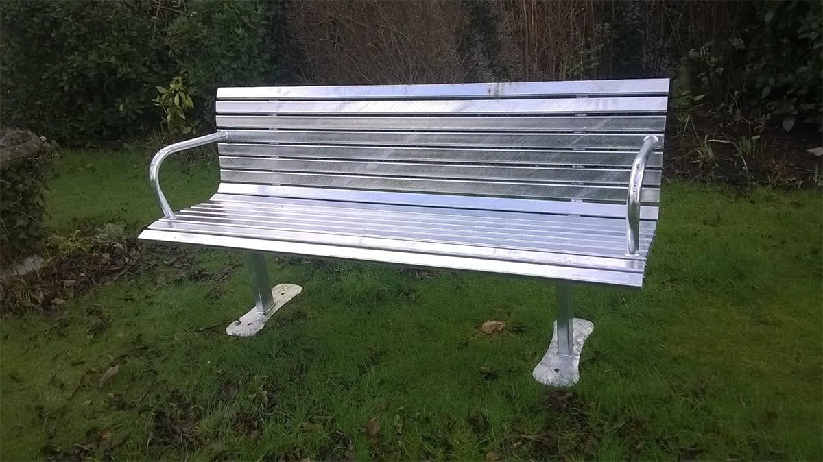 galvanised bench