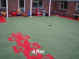 Green Tiles with Hopscotch