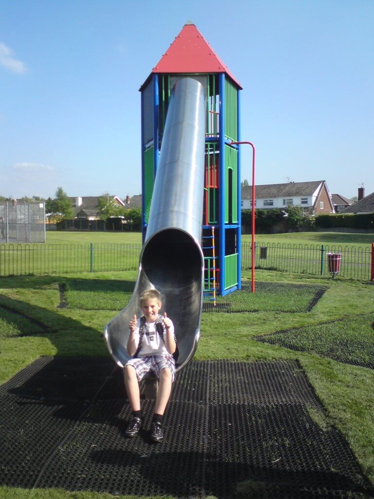 Covered Playground Slide