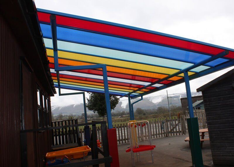 Coloured Canopy Low Profile View