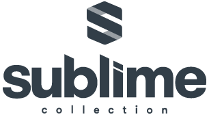 Logo de la Sublime Collection : « S » stylisé gris foncé au-dessus du mot « sublime » avec « collection » en dessous.
