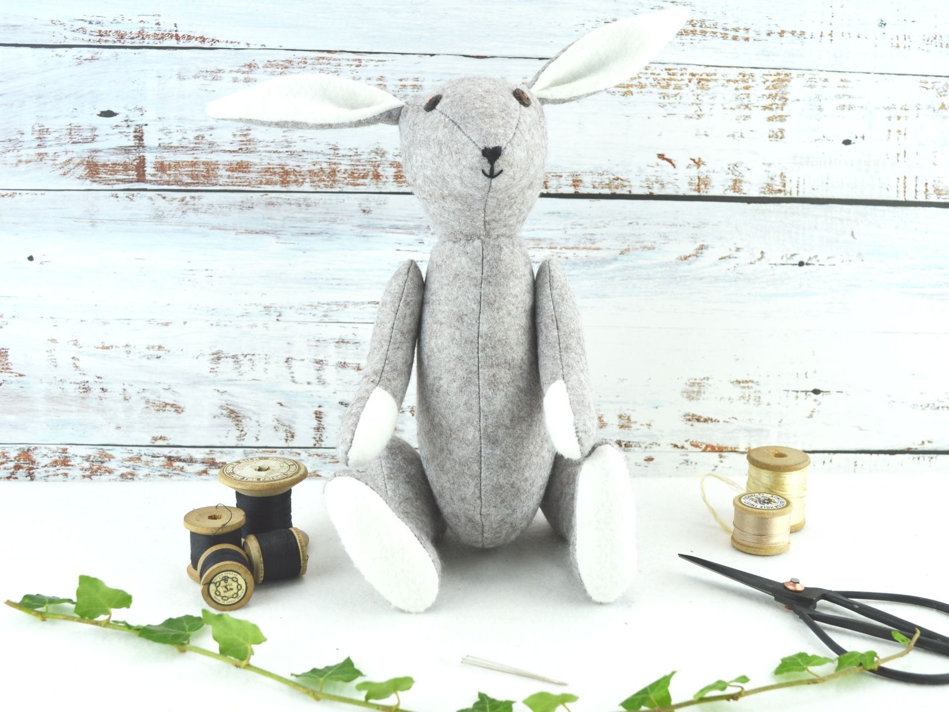 Sewing kits and sewing patterns for stuffed animals