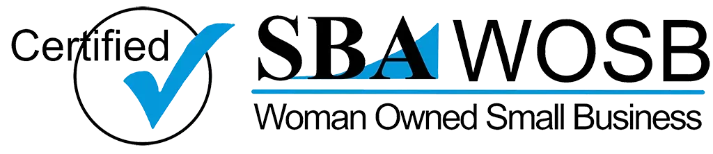 A logo for a certified woman owned small business