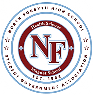 The logo for north forsyth high school health science magnet school