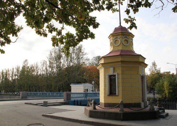 Tire gauge pavilion near the Blue Bridge