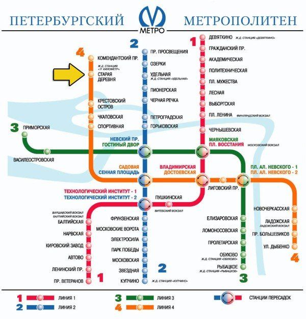 Схема санкт петербурга