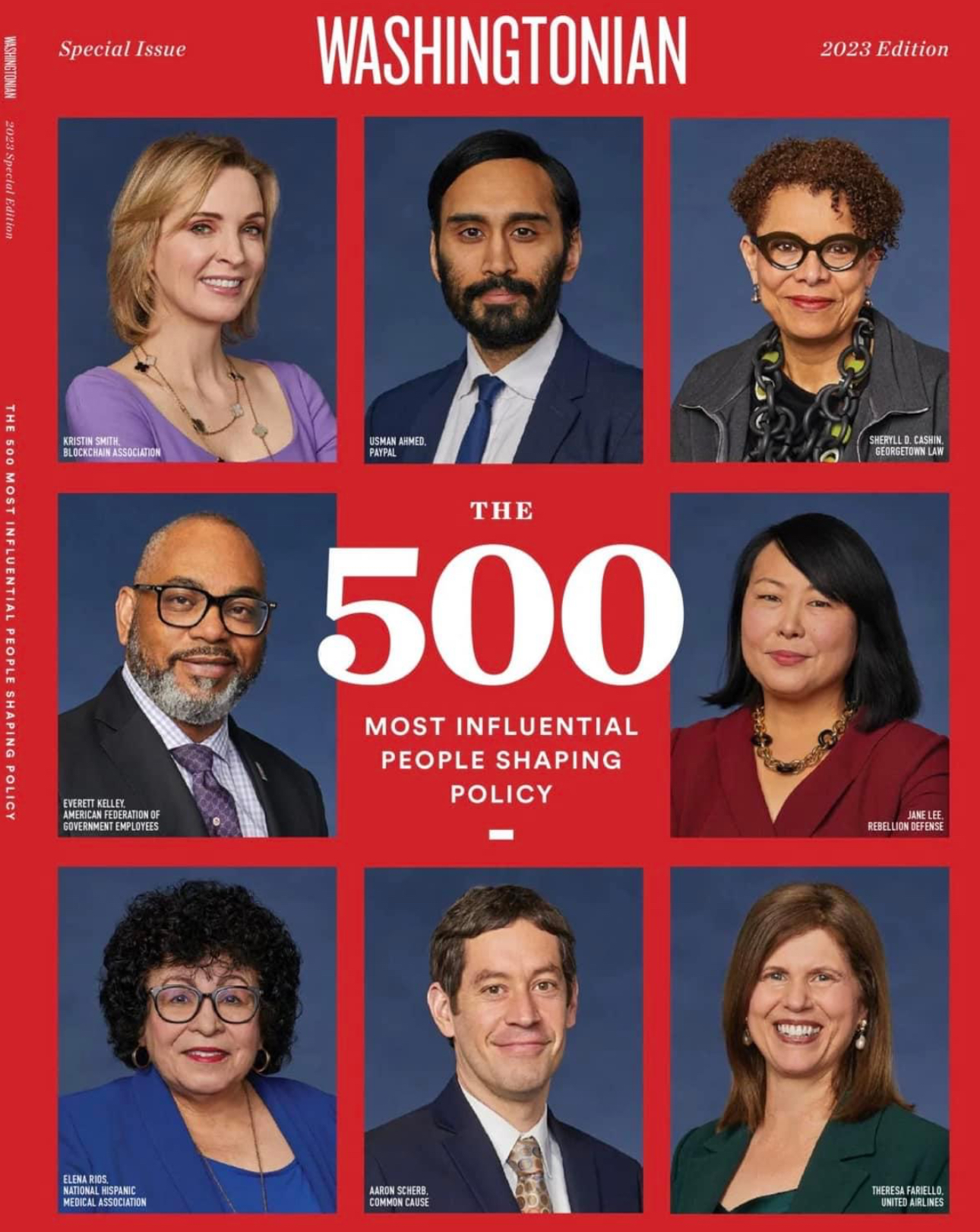 WASHINGTONIAN Magazine THE
500 MOST INFLUENTIAL PEOPLE SHAPING POLICY