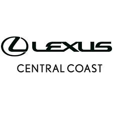 The lexus central coast logo is black and white on a white background.