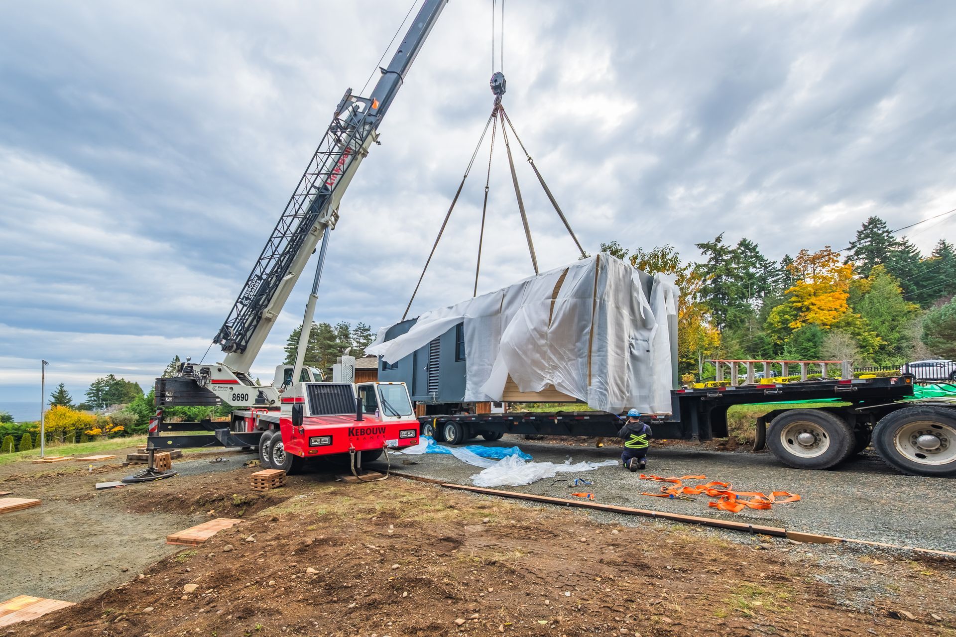 A house with a lot of windows and stairs