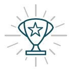Um desenho de um troféu com uma estrela nele.