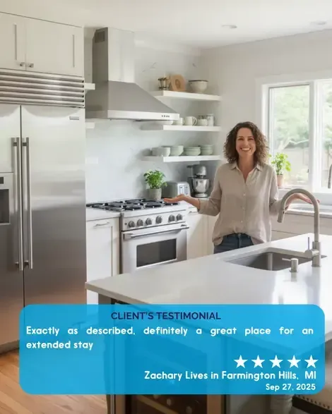 Testimony from a guest who stayed in our Furnished Rentals