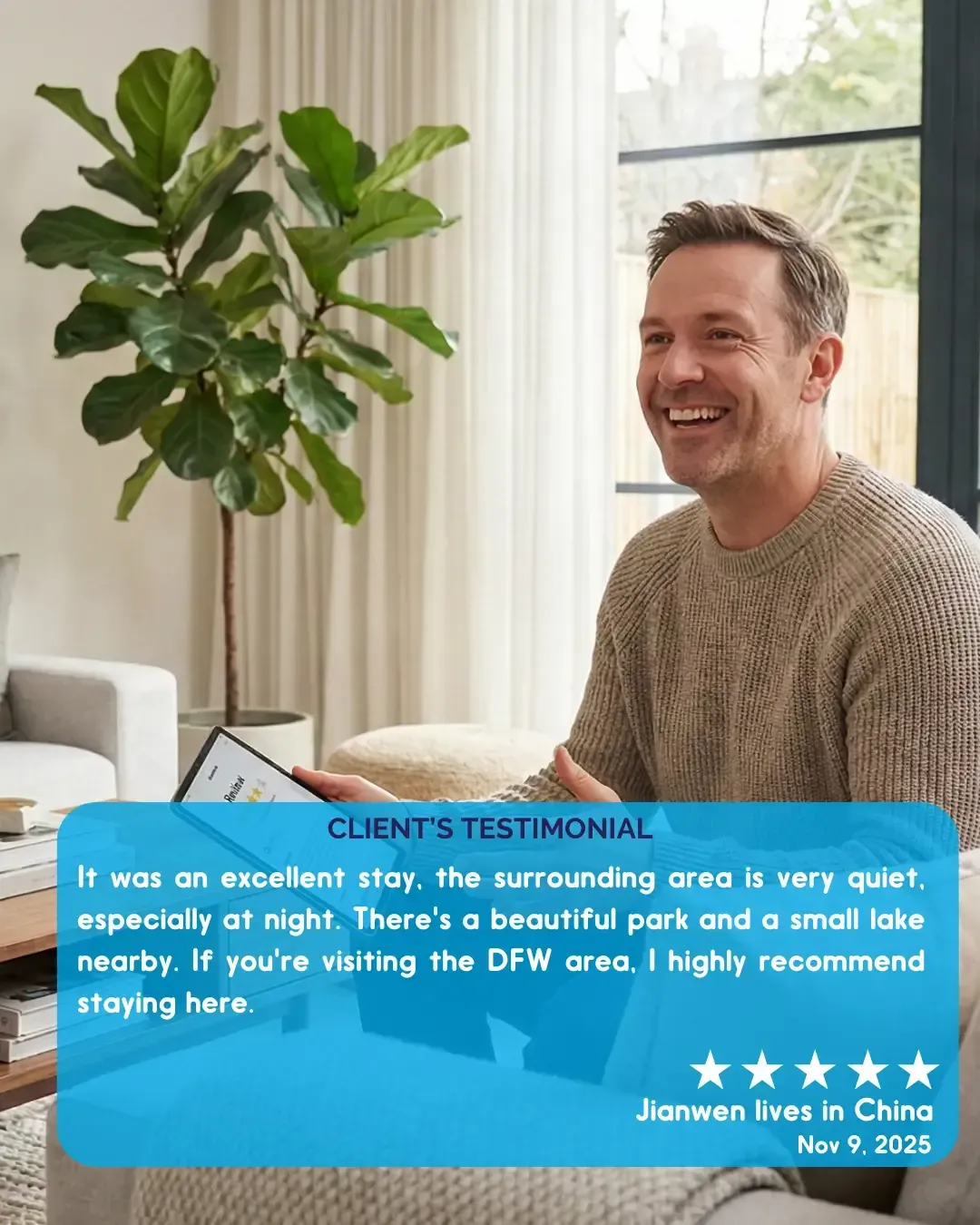 Testimony from a guest that stay in our Furnished Apartment