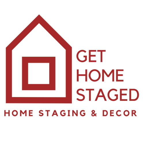 The logo for get home staged home staging and decor.